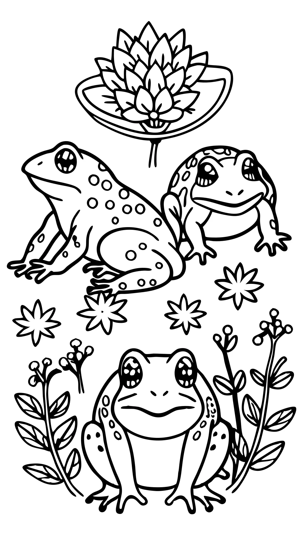 coloriage adulte de grenouille